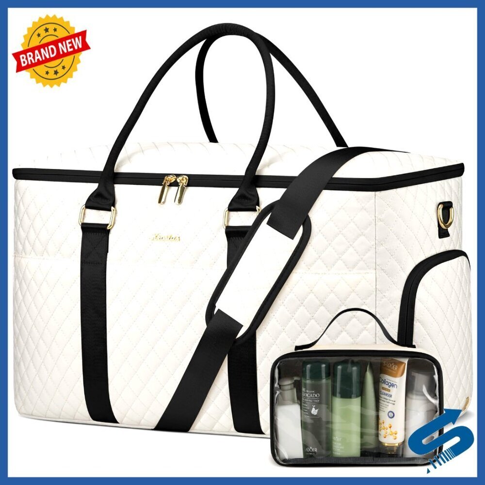 Large Travel Duffle Bag with Shoe Compartment, Wet Pocket, Carry-On Size